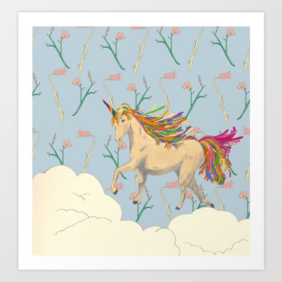 rainbow unicon Art Print