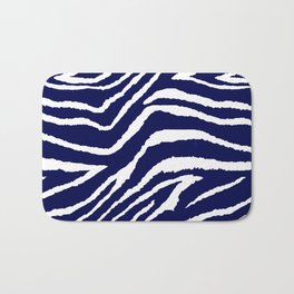 Animal Print Zebra Blue and White Badematte