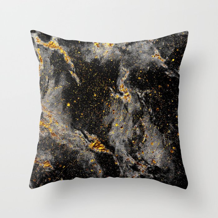 black and gold throw