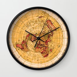 Flat Earth Wall Clocks For Any Decor Style Society6