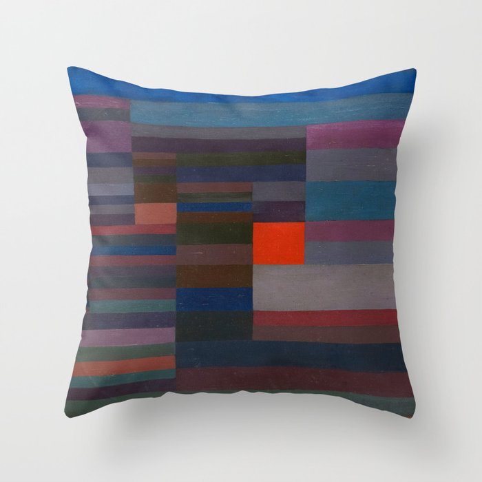 Fire in the Evening by Paul Klee Throw Pillow