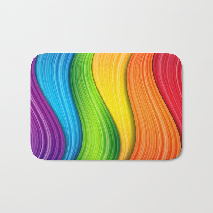 Colorful Rainbow Bath Mat