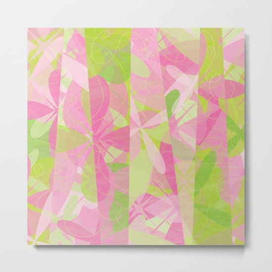 Abstract Floral Pattern - Spring Botanic Garden Metal Print