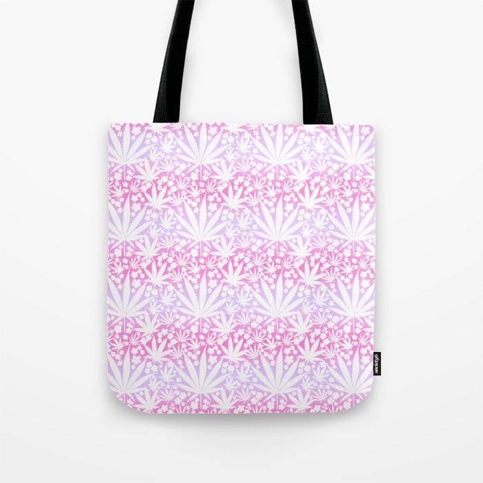 Psychedelic Cannabis And Flowers Purple Haze Tote Bag