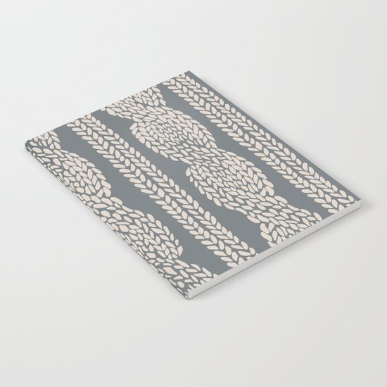 Cable Knit Grey Notebook