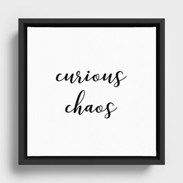 curious chaos Framed Canvas