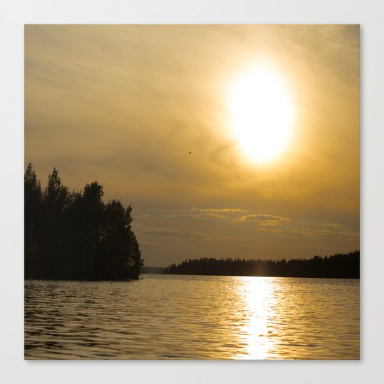 Against The Sun Bridge Canvas Print