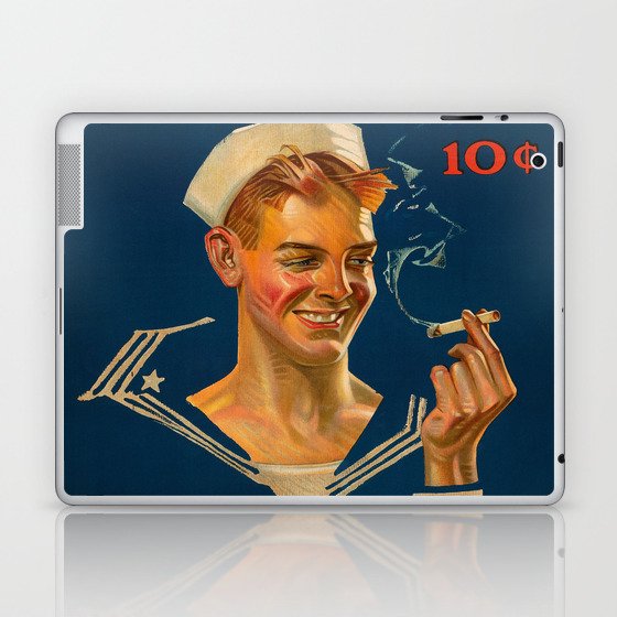 Chesterfield Cigarettes 10 Cents, Same Smoke, Matey by Joseph Christian Leyendecker Laptop & iPad Skin