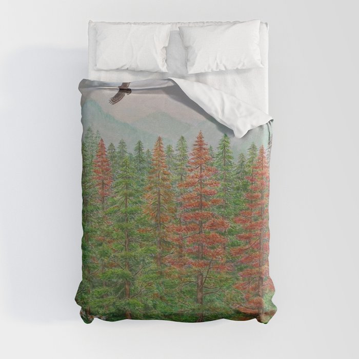 A Day of Forest(8). (coniferous forest) Duvet Cover