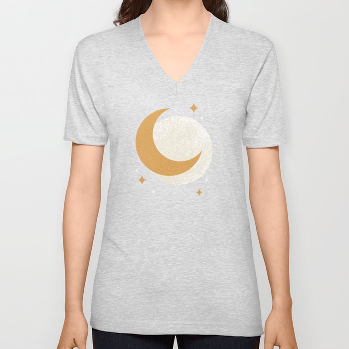 Moon Sparkle - Celestial V Neck T Shirt
