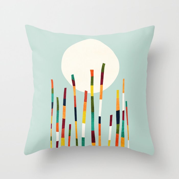 Bamboo Forest Throw Pillow