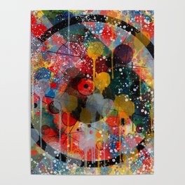 Kandinsky Action Painting Street Art Colorful Poster