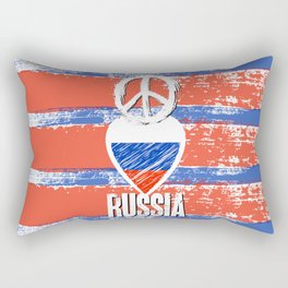 Peace, Love, Russia Rectangular Pillow