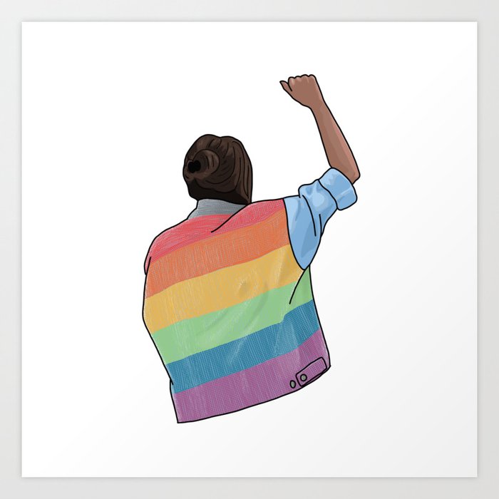 Kamala Harris Pride Rainbow Jacket Art Print