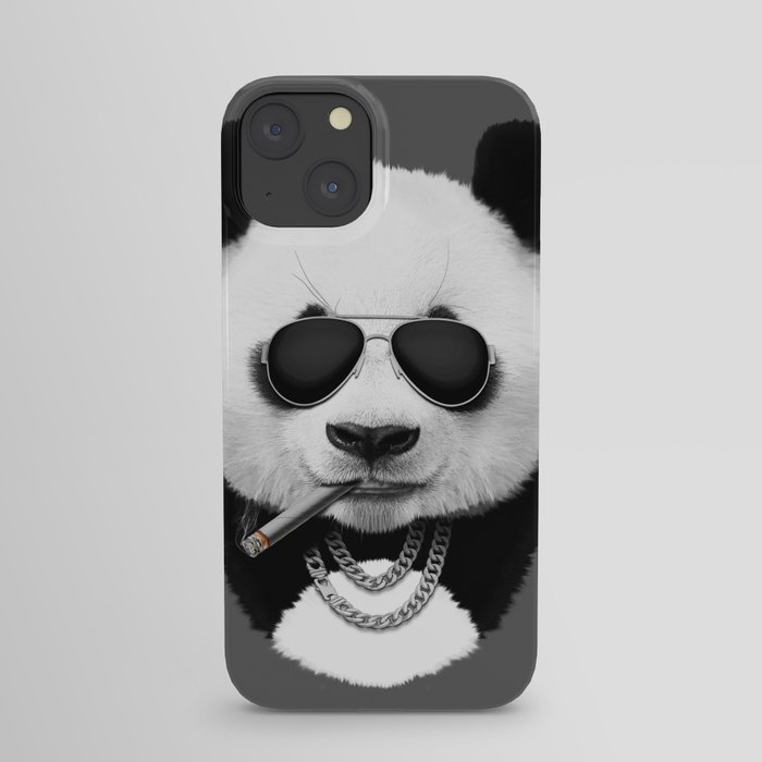 Panda in Black iPhone Case