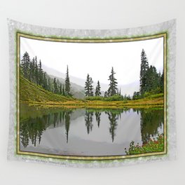 REFLECTIONS ON A PLACID MOUNTAIN LAKE Wall Tapestry