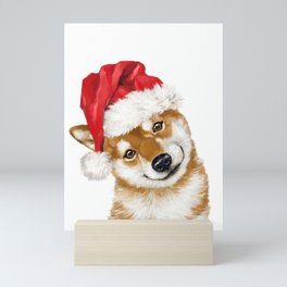 Christmas Shiba Inu Mini Art Print