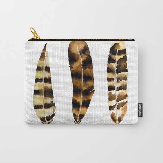 Rustic Feather Carry-All Pouch