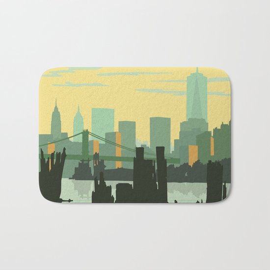NYC Skyline Bath Mat