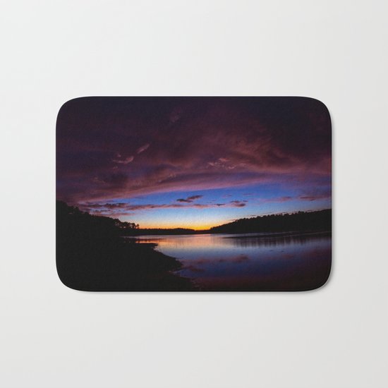 Sunset Over The Lake Bath Mat