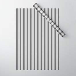 [ Thumbnail: Dim Grey and Light Grey Colored Lined/Striped Pattern Wrapping Paper ]