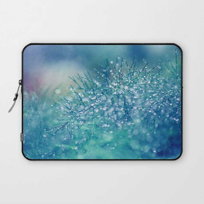 Garden Whispers Blue Laptop Sleeve