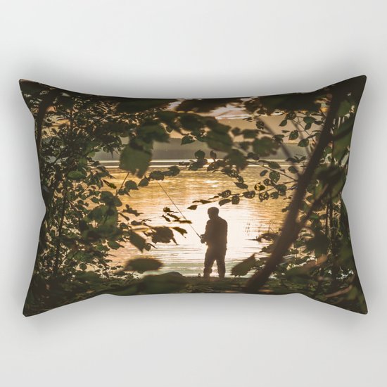 Fishing Rectangular Pillow