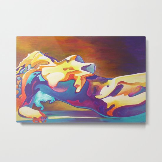 The United Colours of Orgasm Thermal Nude Metal Print
