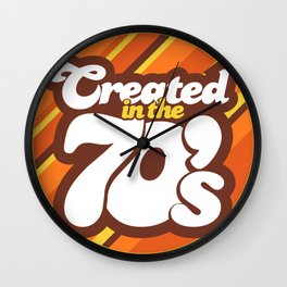 Created in the 70's Design Motif Wall Clock