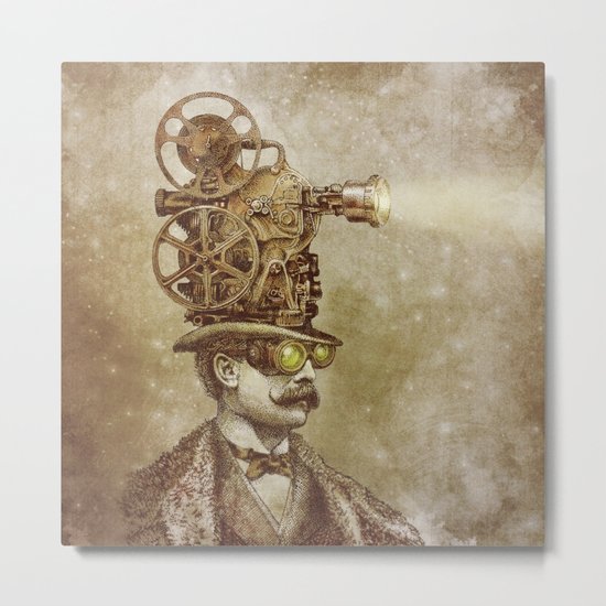 The Projectionist (sepia option) Metal Print