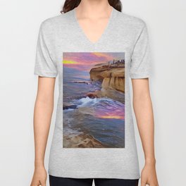 Sunset Cliffs V Neck T Shirt