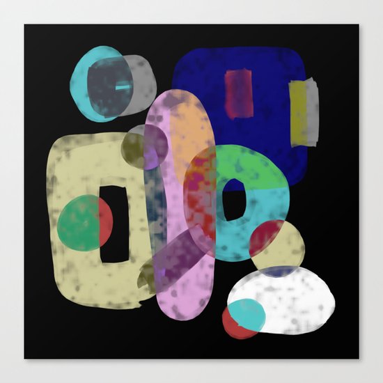 Abstract Pastel Art - Eclectic, pastel, abstract artwork Canvas Print