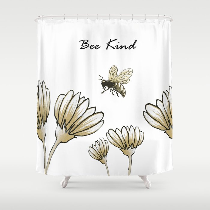 Bee Kind Collection Bath Curtain