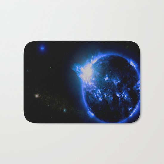 Blue Galaxy Star Bath Mat
