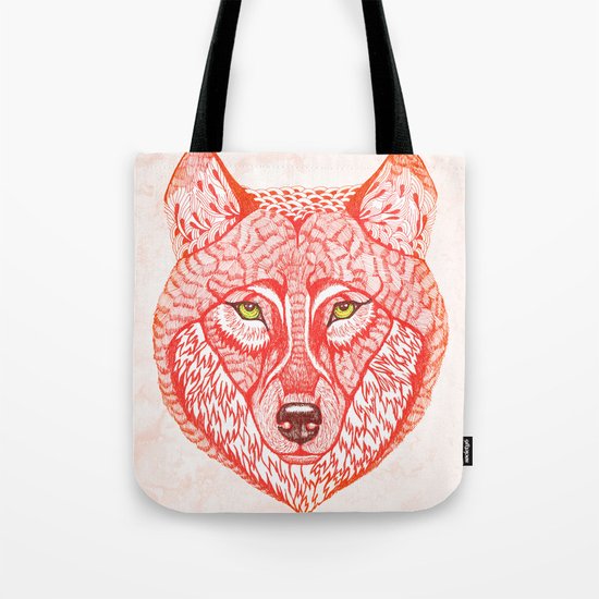 Red wolf Tote Bag