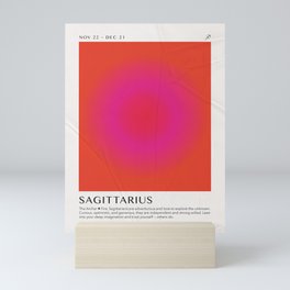 Sagittarius Astrology Zodiac Aura Gradient Art Print Mini Art Print