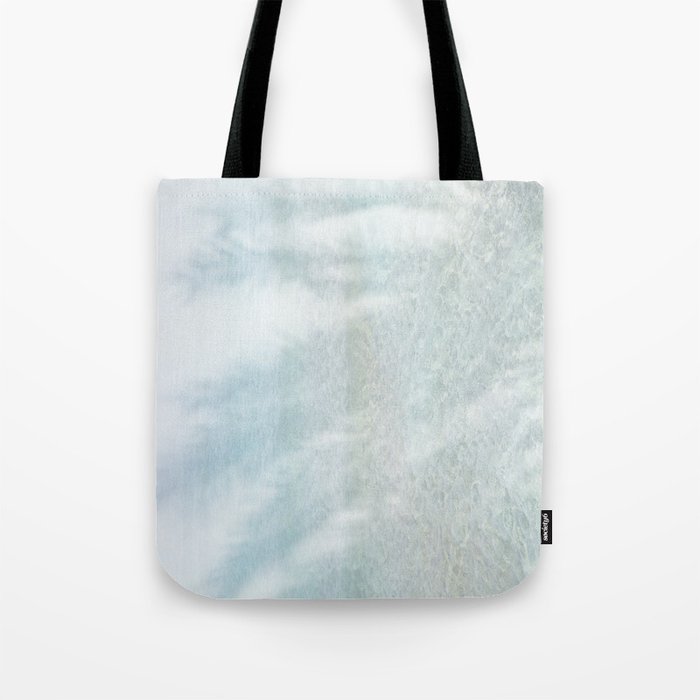 silver blue gray shimmering tropical palm Tote Bag