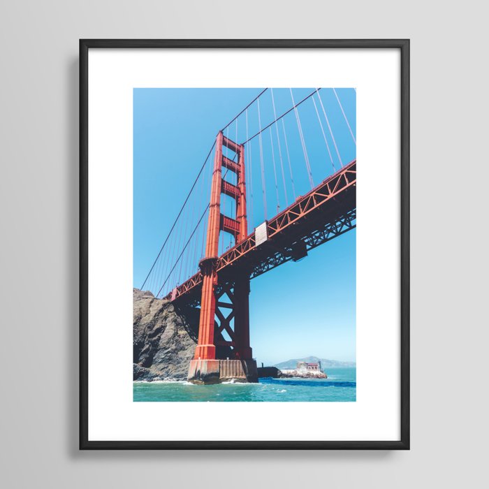 Under the Golden Gate Bridge, San Francisco, California Framed Art Print