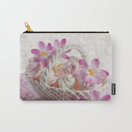 Pink floral Carry-All Pouch