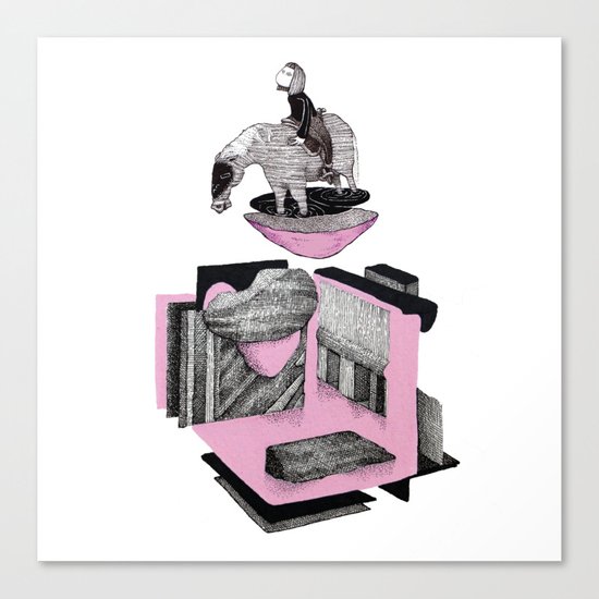girl look at the... Canvas Print