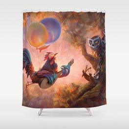 Morning Music - Early Bird And Night Owls Shower Curtain