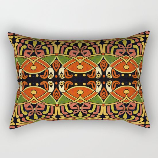 Celtic Animal Symbol Rectangular Pillow