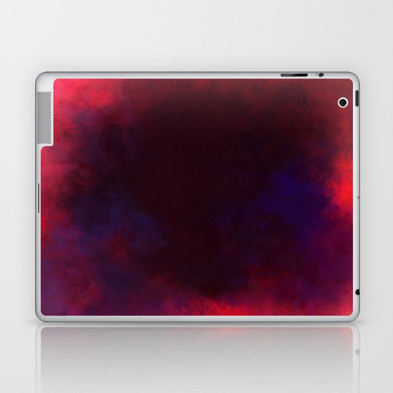 Bright hot red and black center Laptop & iPad Skin