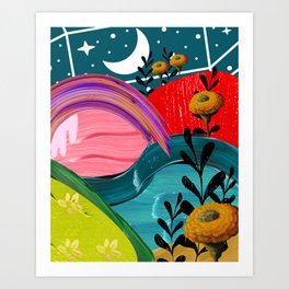 A Day On The Moon, 3 Art Print