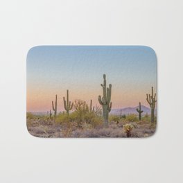 Desert / Scottsdale, Arizona Bath Mat | Sky, Nature, Travel, Botanical, Color, Garden, Summer, Cacti, Landscape, Green 