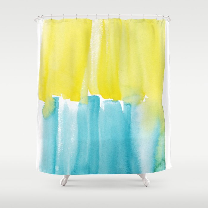29  Abstract Expressionism Watercolor Painting 220331 Minimalist Art Valourine Original  Shower Curtain