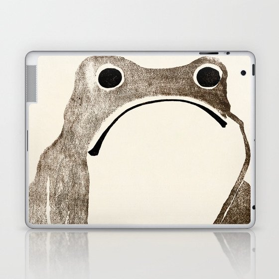 Unimpressed Frog Meika Gafu by Matsumoto Hoji 1814 - Frog Laptop & iPad Skin