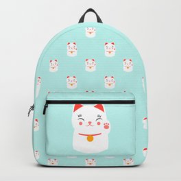 Lucky happy Japanese cat pattern Backpack