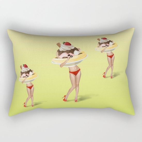 ice cream woman Rectangular Pillow