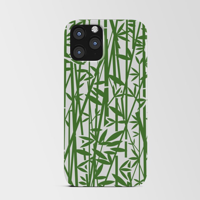 Japanese Tree Seamless Green Bamboo Pattern iPhone Card Case
